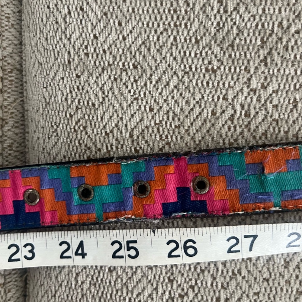 Vintage novo Colorful Striped Women's Belt - Picture 5 of 8